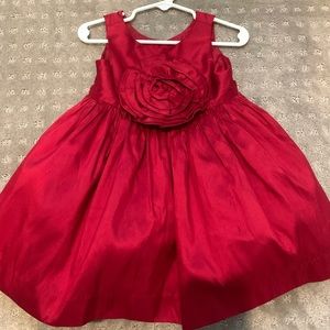 Janie and Jack Holiday Dress (burgundy) with Cardigan